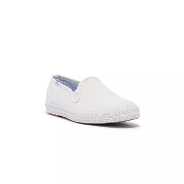 White leather slip on keds outlet
