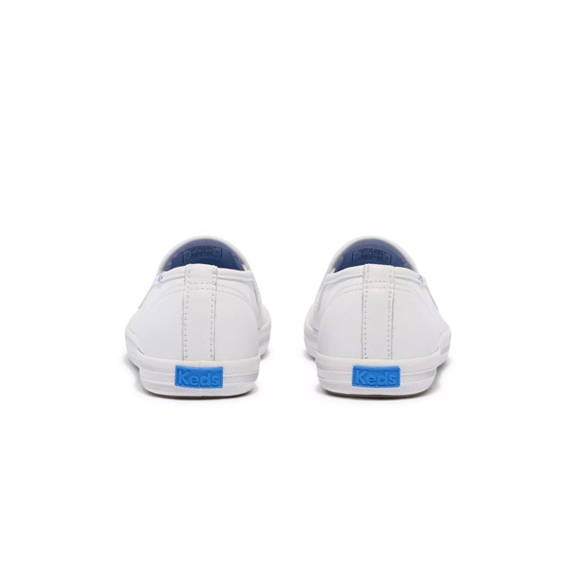 Keds white leather slip on sneakers 2025