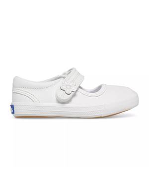 Girls white leather on sale keds