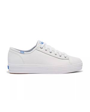 Keds Women's White Triple Kick Canvas Lace Up | KEDS