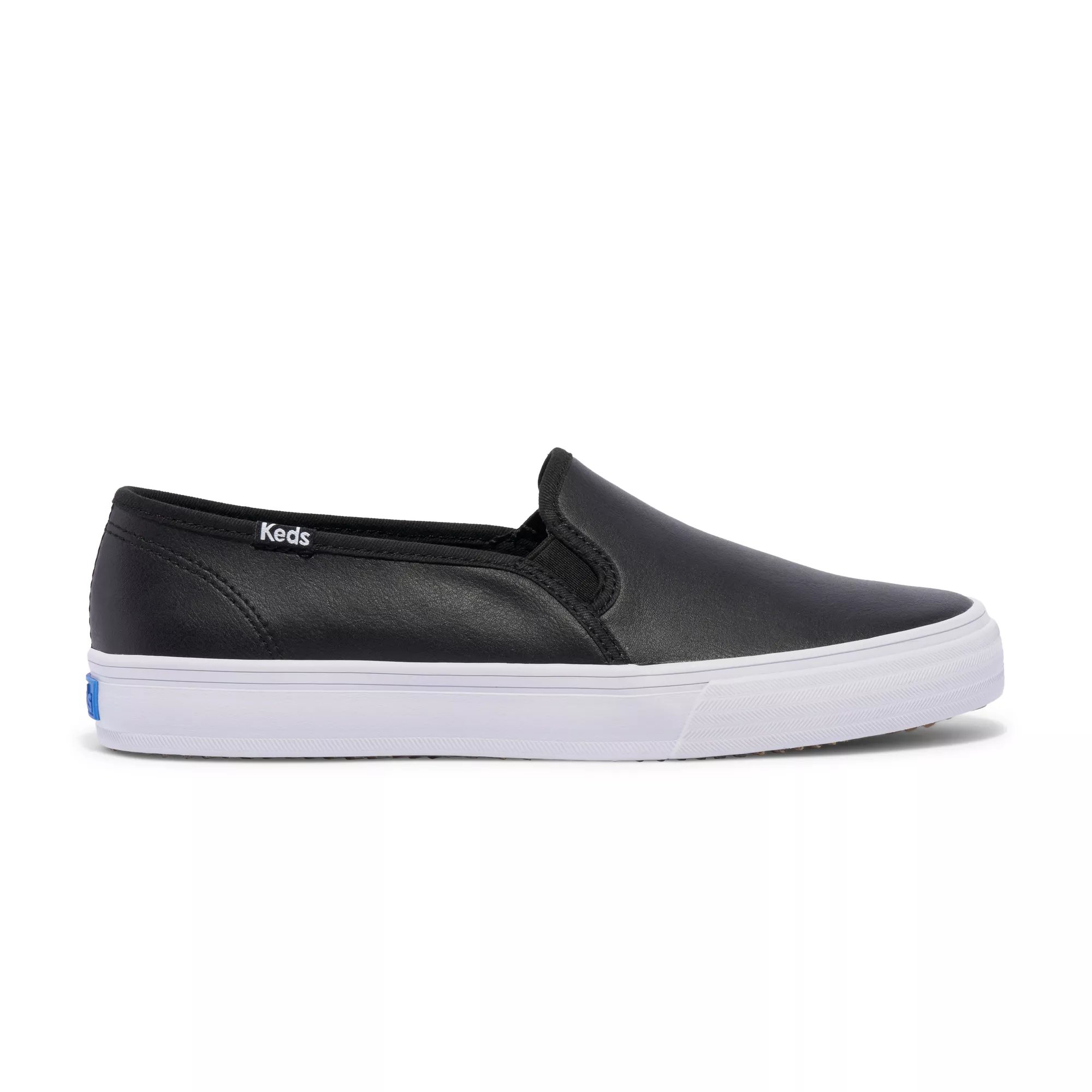 Black leather store keds sneakers