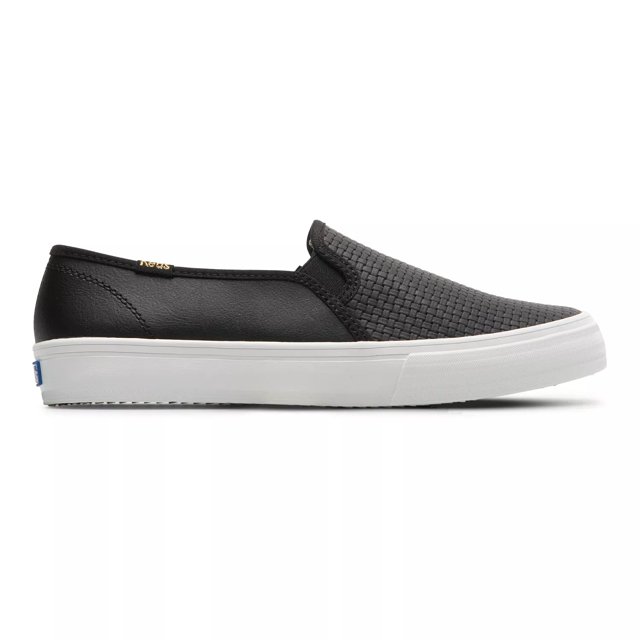 Keds double decker black leather online