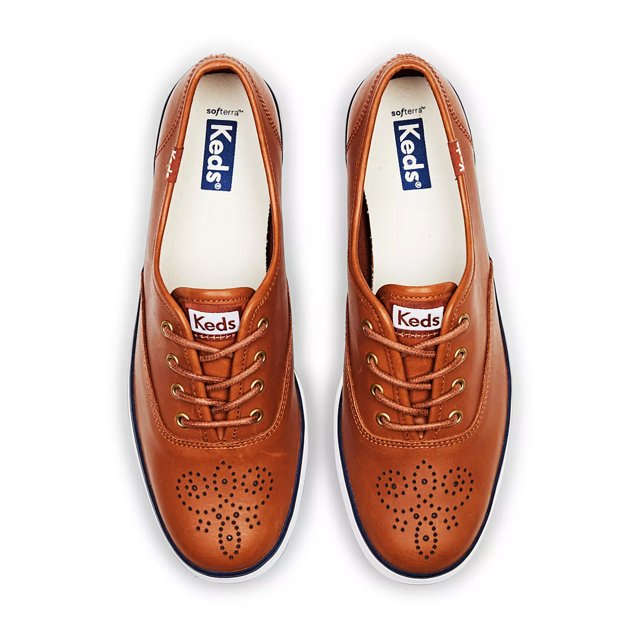 Keds The Platform Lug Leather Broguing Lace Up Free Shipping KEDS