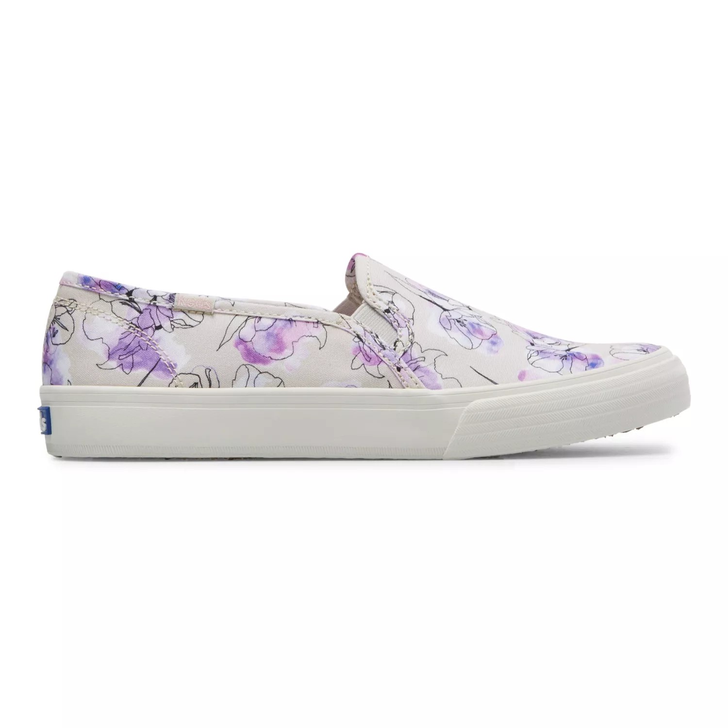 Keds Double Decker Canvas Watercolor Floral Print Slip On - Free ...