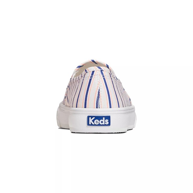 Blue and white striped keds cheap