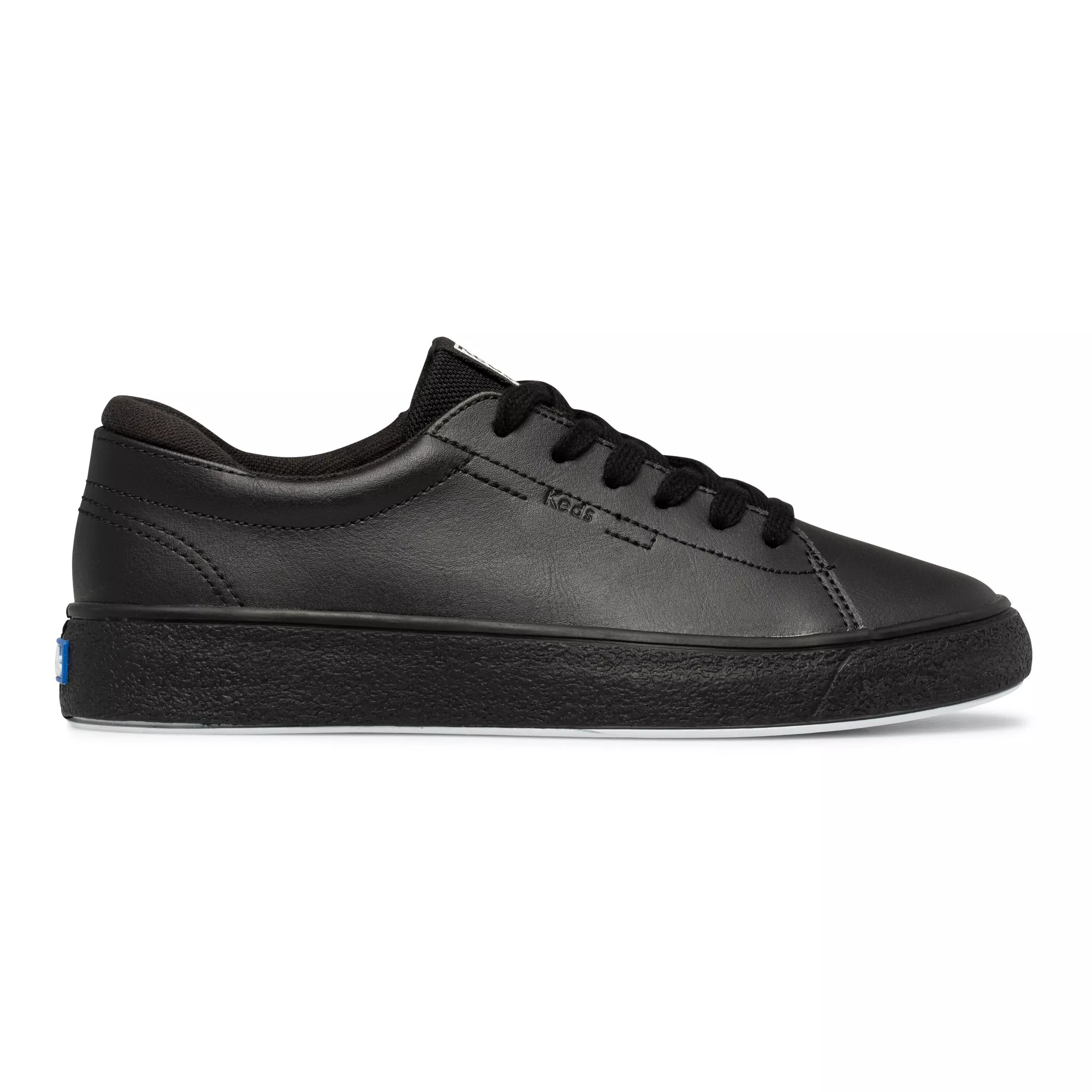 Keds black leather store tennis shoes