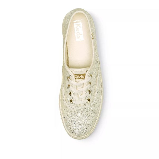 Keds The Platform Glitter Sneaker in Cream at Nordstrom, Size 8.5