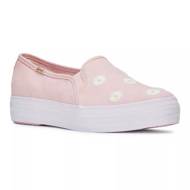 Keds Women s x Magnolia Bakery Triple Decker Pink Flowers Slip On Canvas Sneakers in Fuchsia Size 5 M