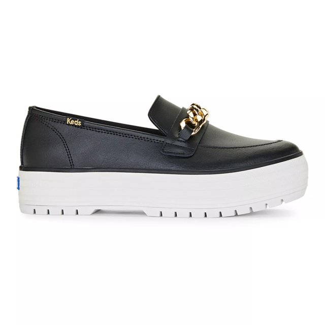 Keds Triple Decker Loafer Lug Leather Braid Slip On
