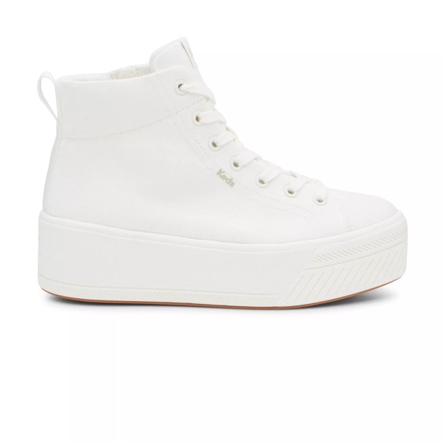 Keds Skyler Hi Lace Up Women s Shoes White Canvas 8 B Medium