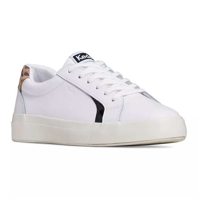 Keds Pursuit Leopard Leather Lace Up Free Shipping KEDS