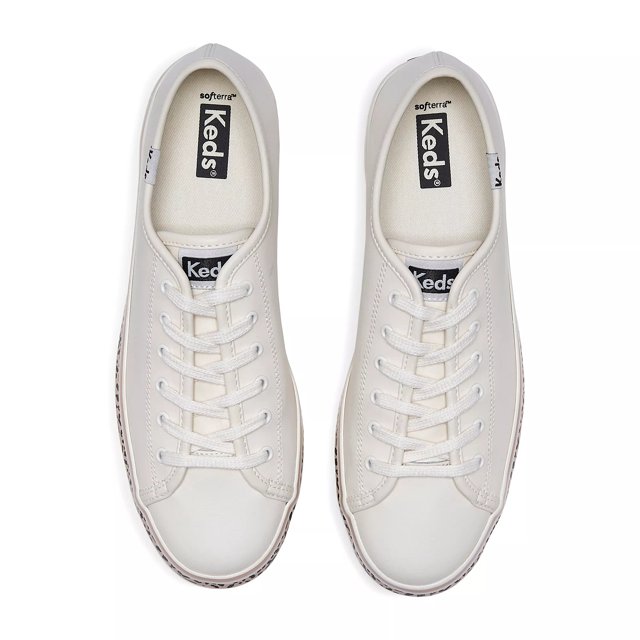 Keds Triple Up Leather Leopard Stripe Foxing Lace Up