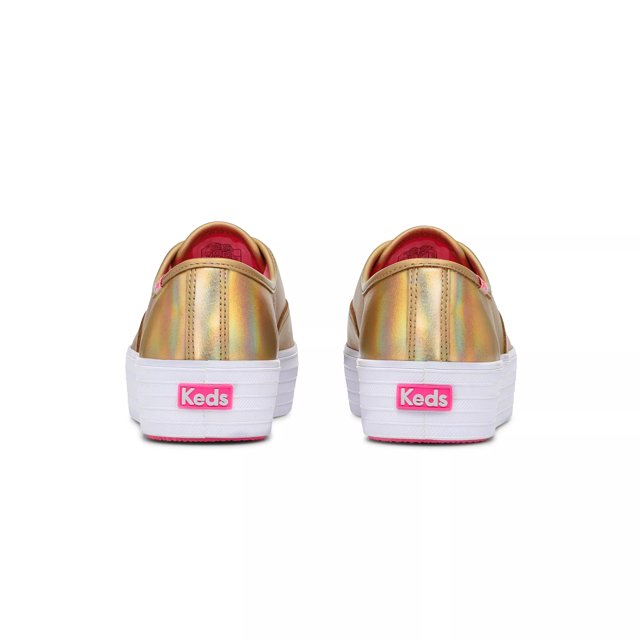 Keds x Barbie Point Metallic Leather Lace Up Free Shipping KEDS