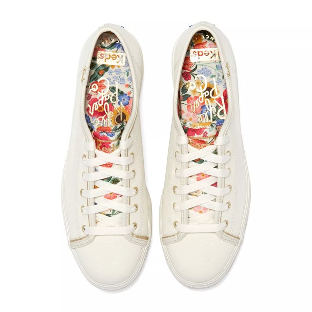 Keds rifle paper embroidered top