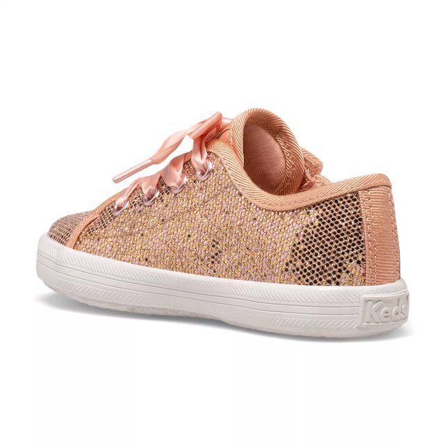 Keds Little Kids Kickstart Jr Celebrations Sneakers in Rose Gold Glitter Size 5 Toddler M