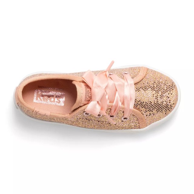 Keds Little Kids Kickstart Jr Celebrations Sneakers in Rose Gold Glitter Size 5 Toddler M