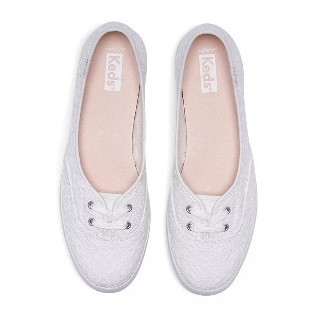 Keds white canvas slip on shoes store
