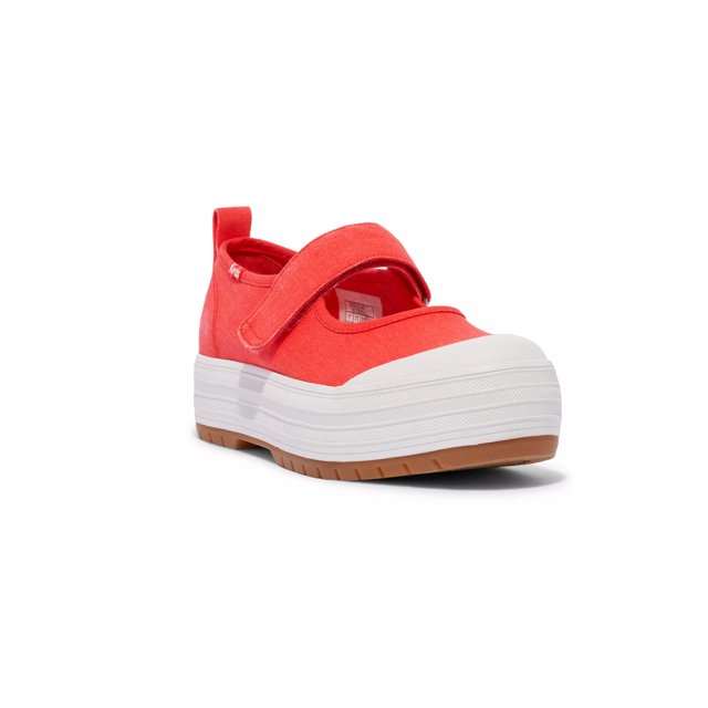 Red canvas keds 2025