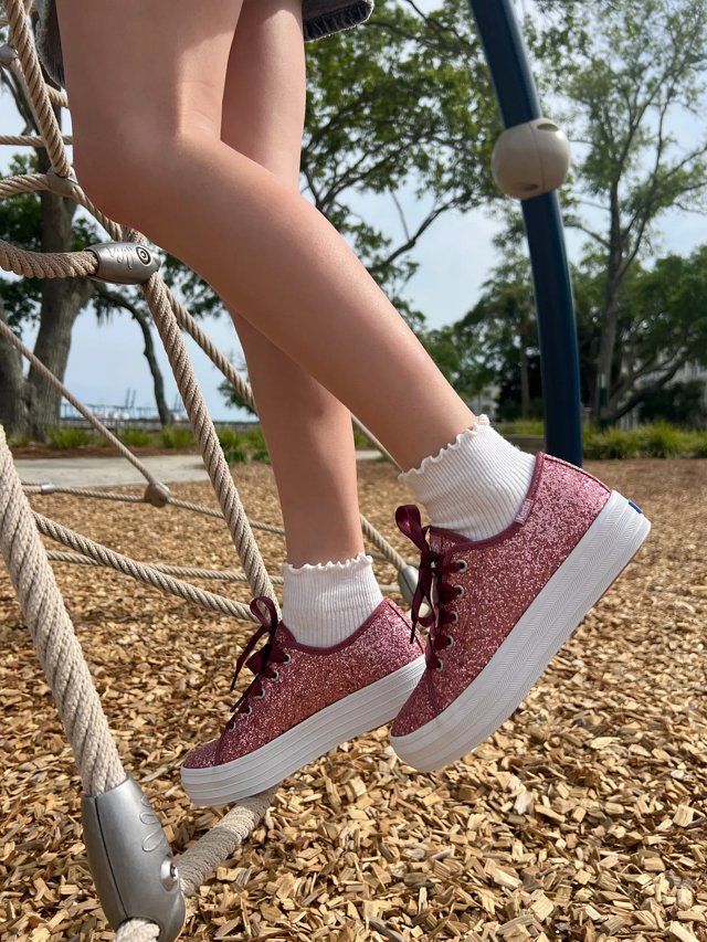 Pink glitter keds sale