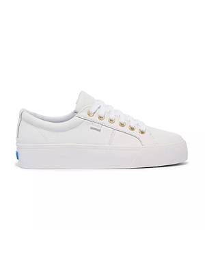 Keds Women's White Jump Kick Leather Lace Up | KEDS
