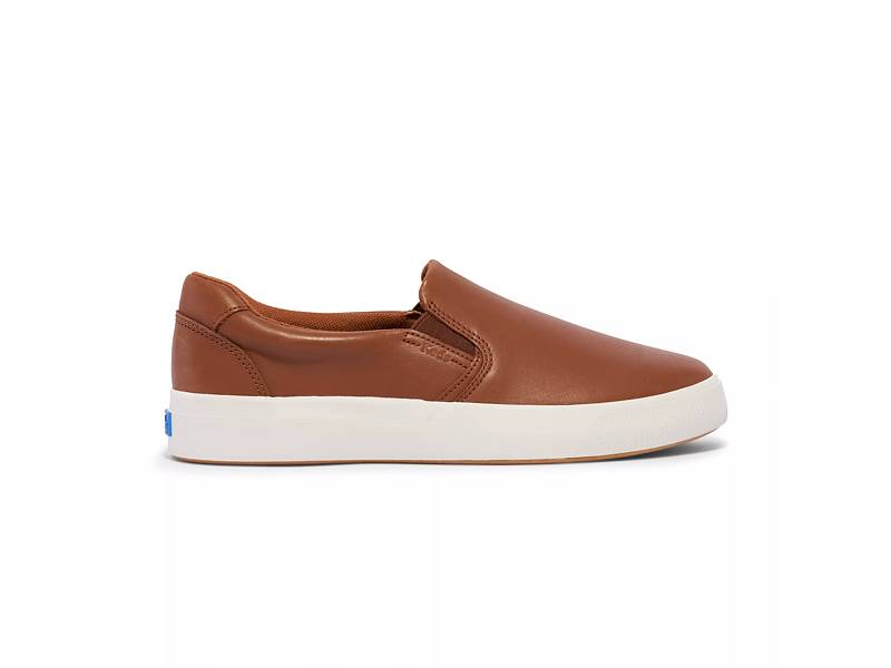 Brown slip on sneakers deals