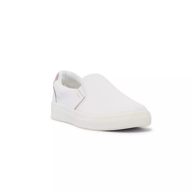 Keds white leather slip on sneakers online