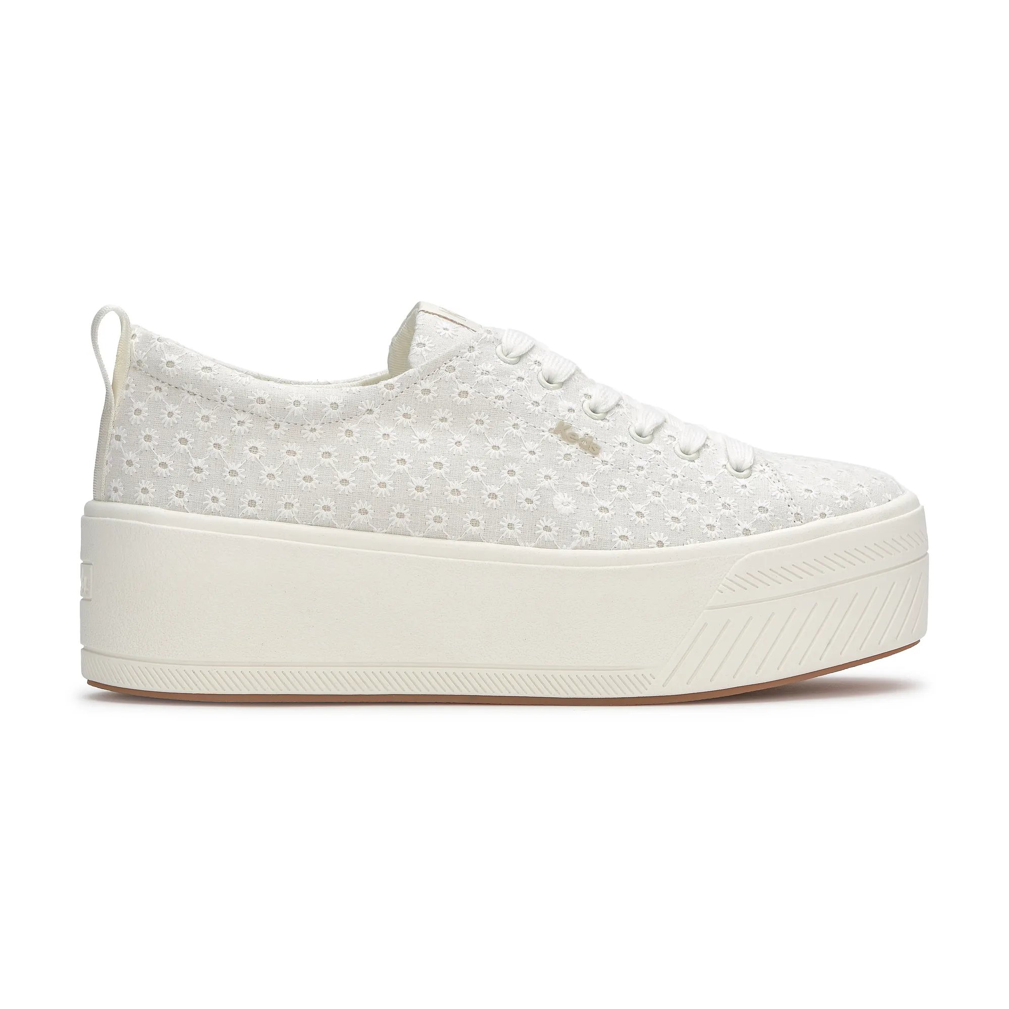 Keds Women's Skyler Heavy Twill Lace Up Canvas Sneakers In Snow White