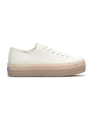 [ KEDS] ★TRIPLE CLEAR Keds Big Kids Triple Up Glitter Under Glass - Free Shipping