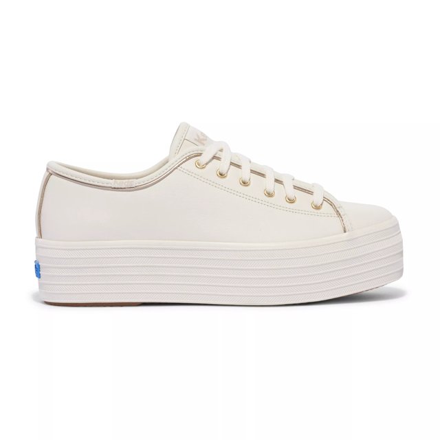 Keds Triple Up Leather White Gold 7.5