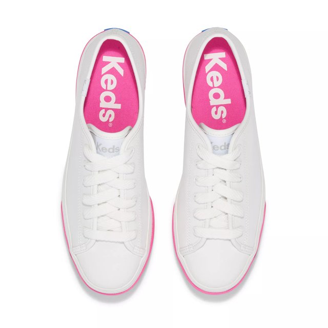 Keds kickstart leather white top