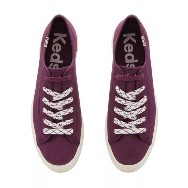 Keds Triple Kick Canvas Bottom Foxing Stripe Lace Up