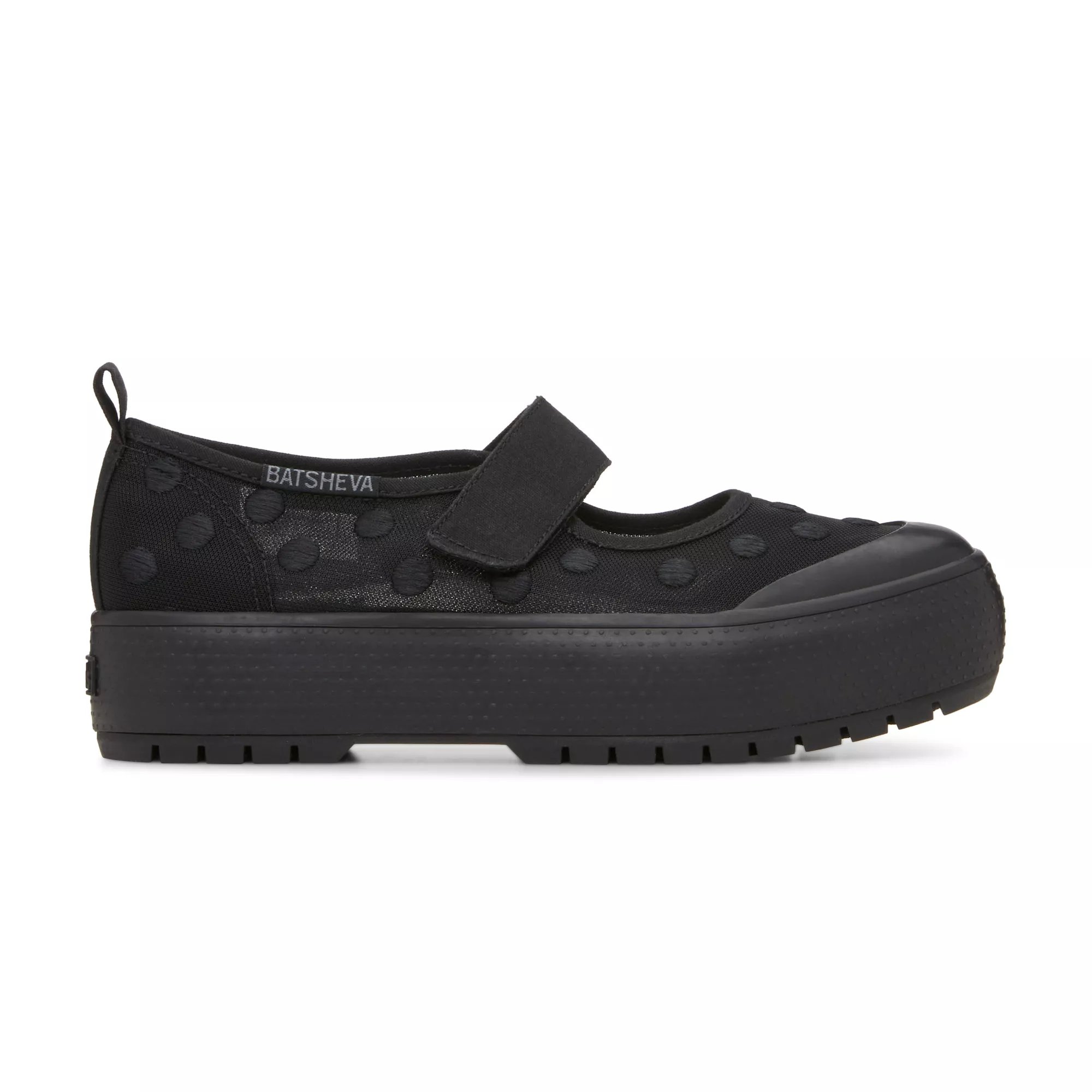 Keds Women's X Batsheva Mary Jane Mesh Polka Dot Lace Up Canvas Sneakers In Black