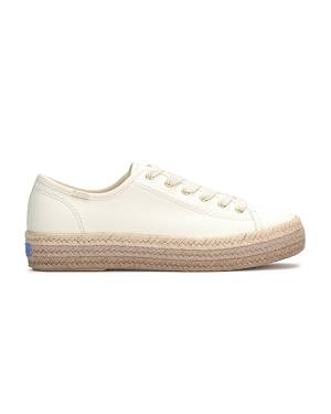 Keds Women's White Triple Kick Canvas Lace Up | KEDS