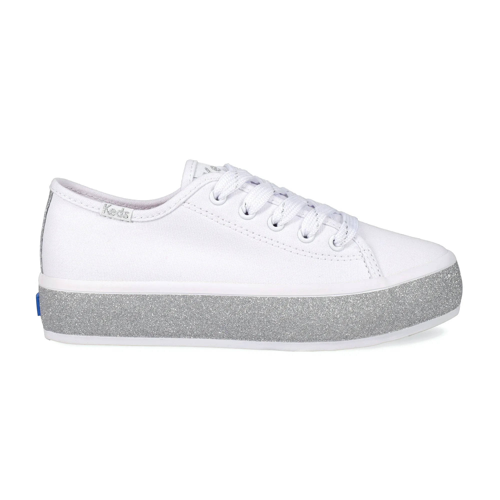 Keds Big Kids Triple Up Glitter Foxing Lace Up - Free