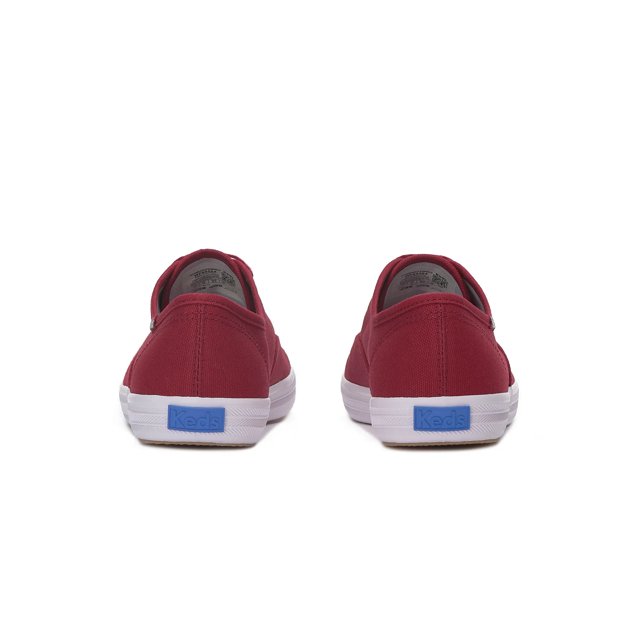 Keds Women s Champion Canvas Lace Up Canvas Sneakers in Dark Red Size 9 M