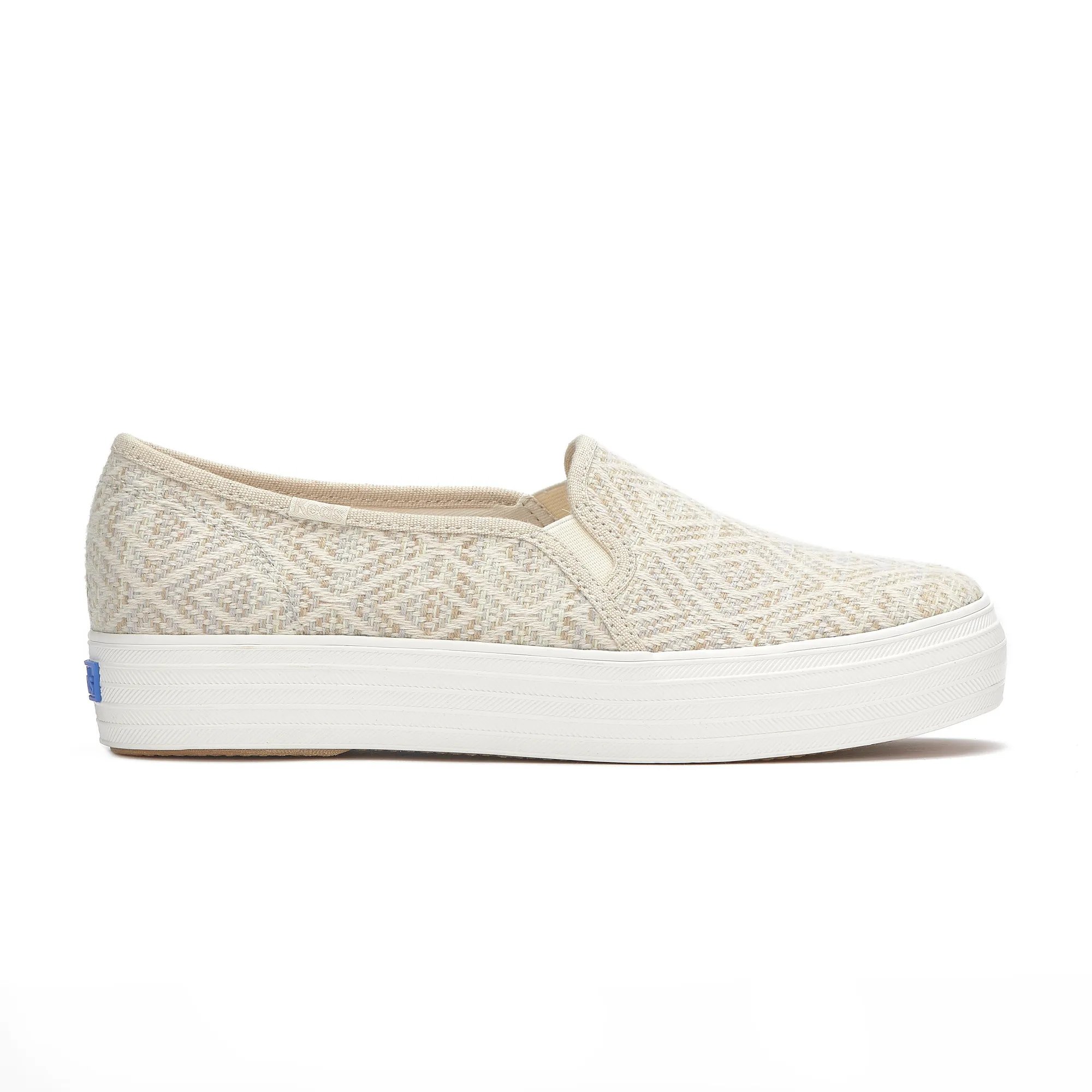 ★Keds★ Triple Canvas_5XM01542F_001 Keds Women's Triple Kick Leather Sneaker, White/Black Bottom