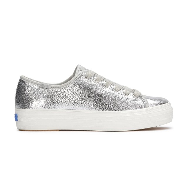 Keds Jump Kick T-Toe Distressed Metallic Lace Up - Free