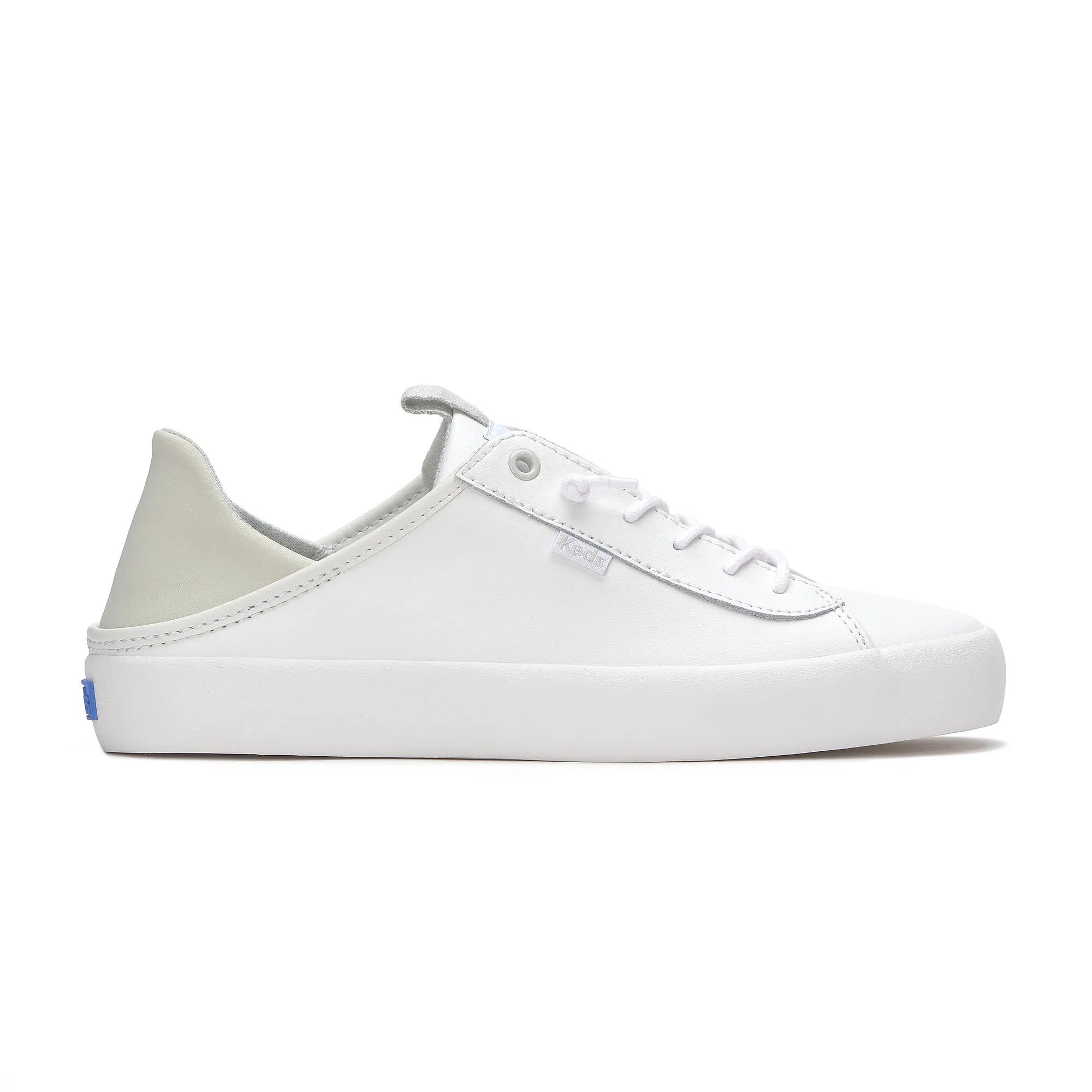 Keds Women's Kickback Crashback Leather Slip On Canvas Sneakers In White/grey