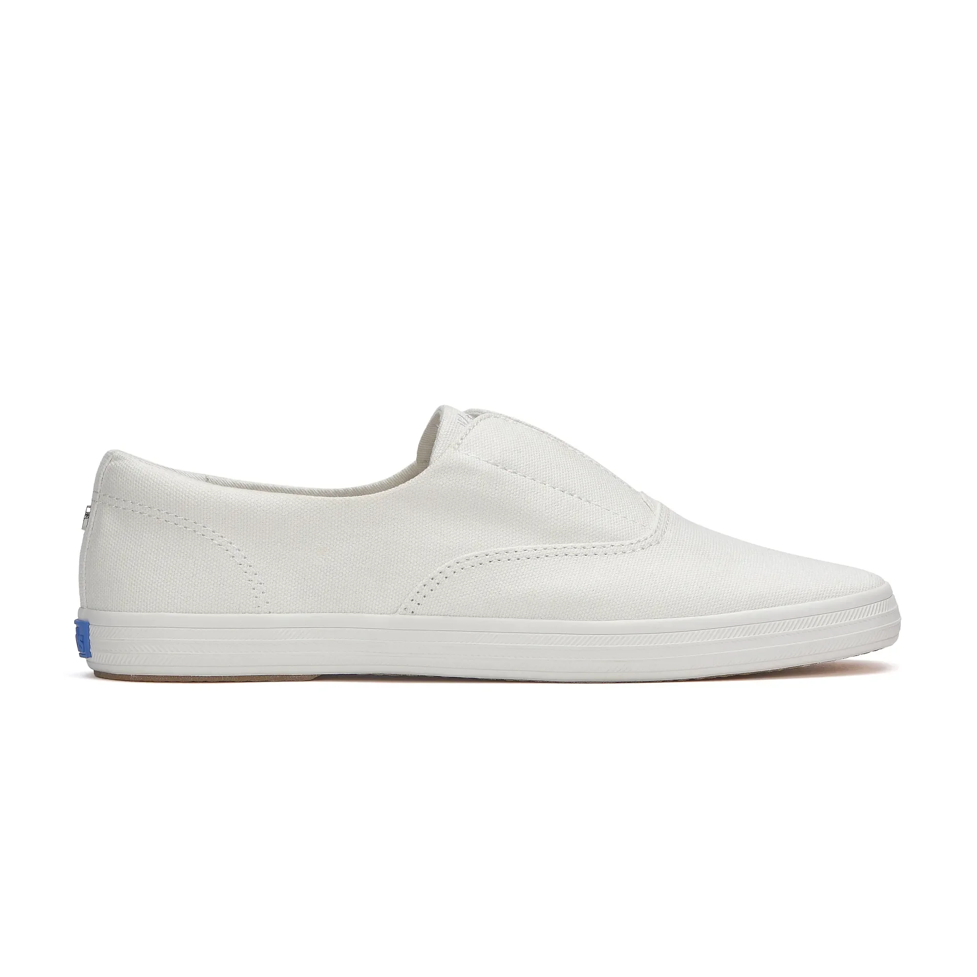 Keds Women's Champion Square Toe Canvas Slip On Canvas Sneakers In Snow White