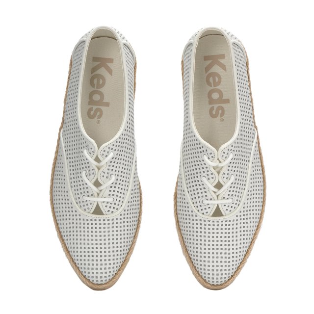 Keds Champion Point Low Wave Perf Leather Jute Foxing Lace