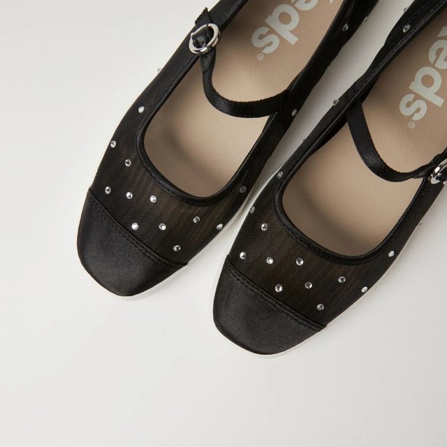 Keds Square Toe Mary Jane Sheer Mesh Jewels - Free Shipping