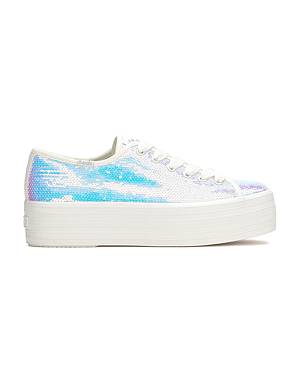 [ KEDS] ★TRIPLE CLEAR Keds Girls' Triple Up Under Glass Platform Sneakers (Youth