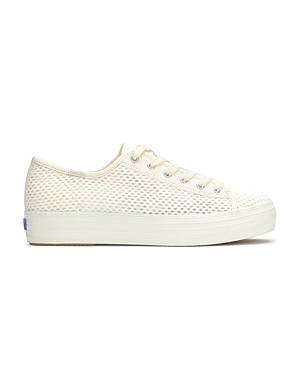 Keds Women's White Triple Kick Canvas Lace Up | KEDS