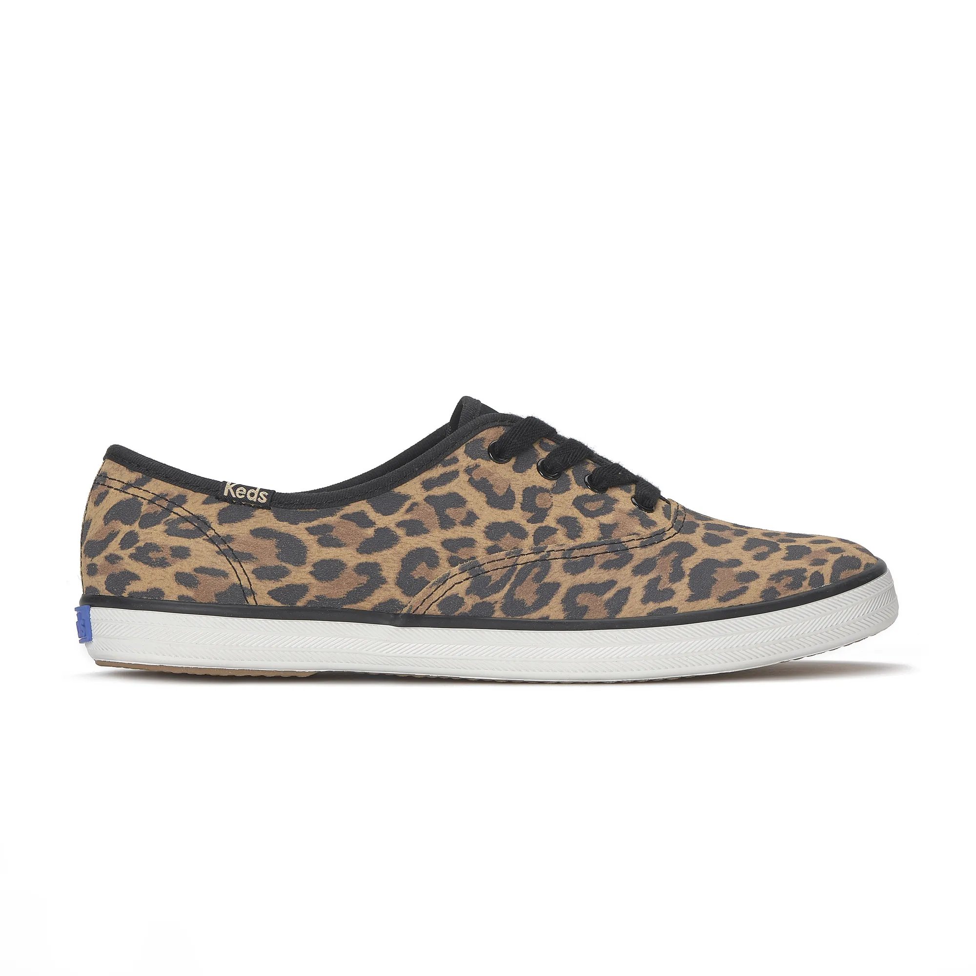 Keds Women's Champion Leopard Suede Lace Up Leather Sneakers In Multi