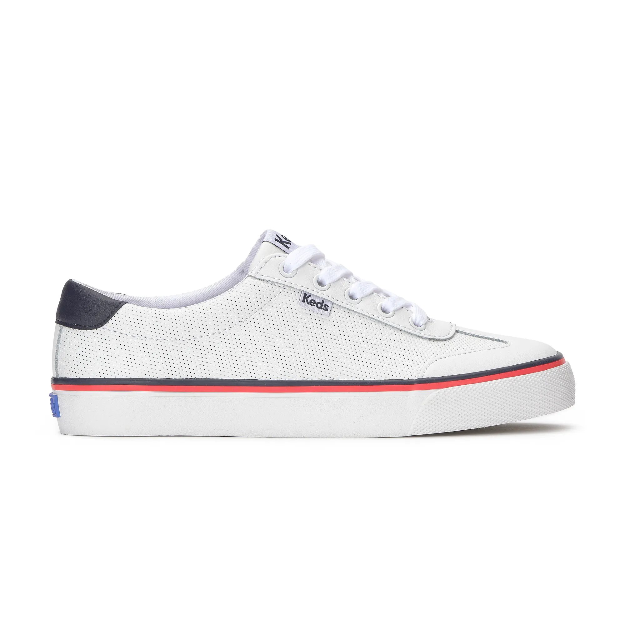 Keds Women's Jump Kick T-toe Perforated Leather Lace Up Leather Sneakers