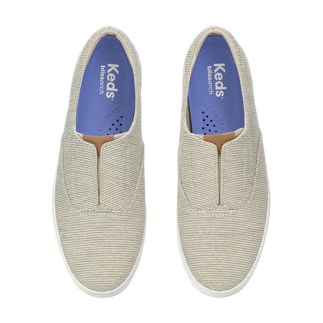 Keds Champion Round Toe Seed Stripe Slip On - Free Shipping