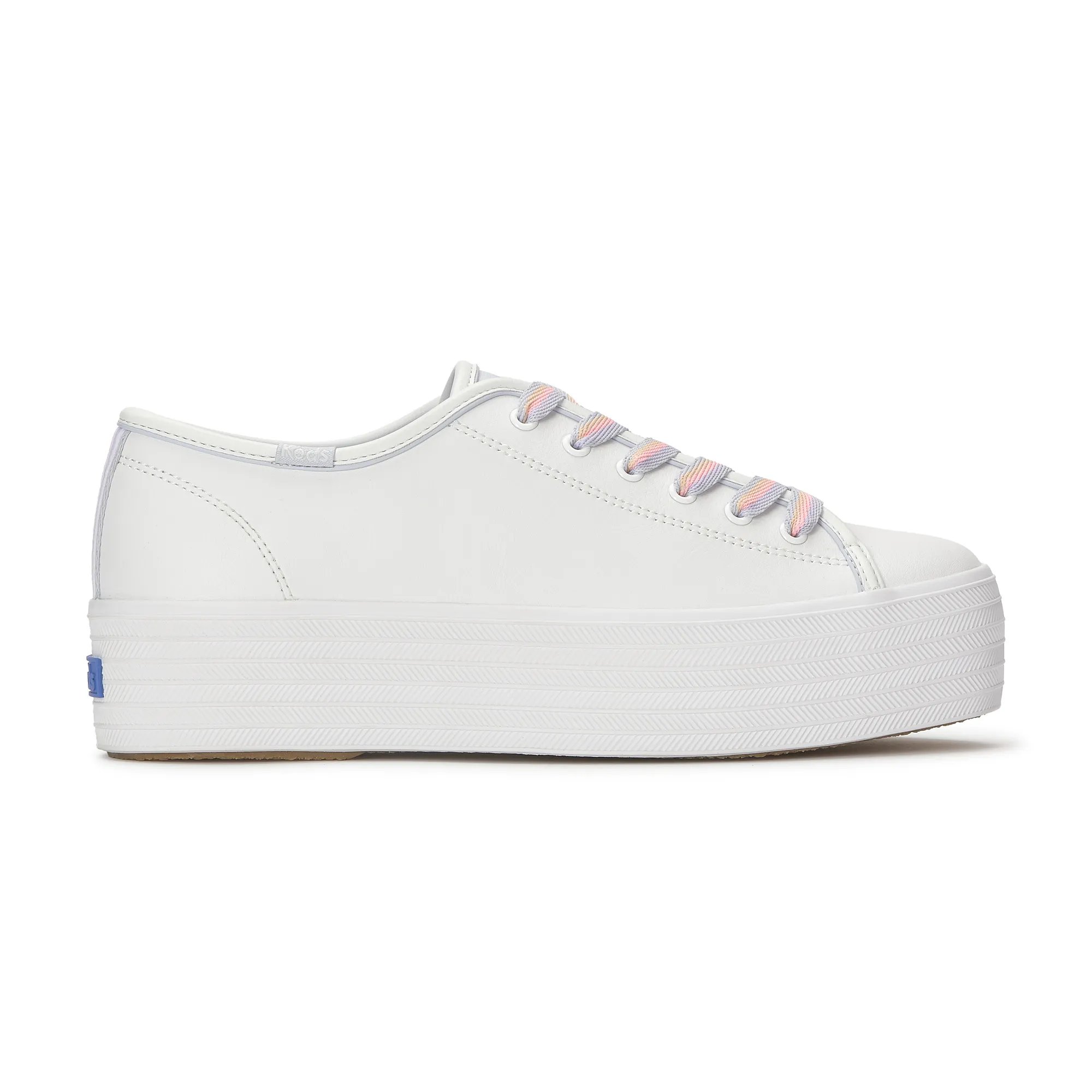 Keds Women's Triple Up Leather Pop Binding Lace Up Leather Sneakers
