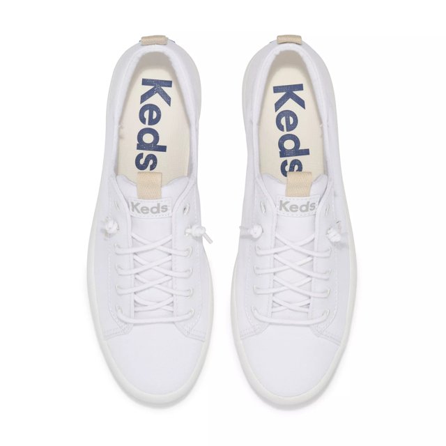 Keds white canvas slip on shoes sale