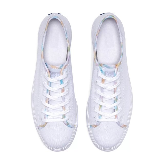 Keds Triple Kick Canvas Gingham Binding Lace Up Free Shipping KEDS