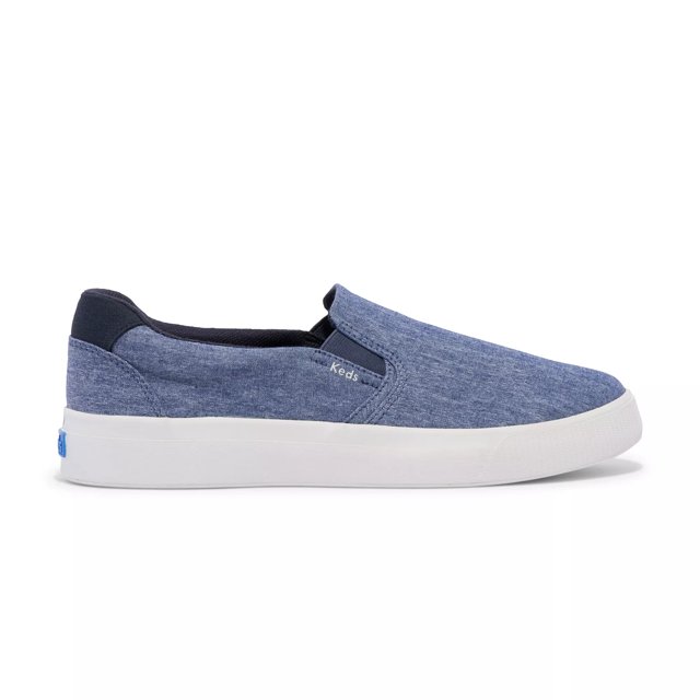 Gender-Neutral Chambray Slip-On Sneakers For Kids